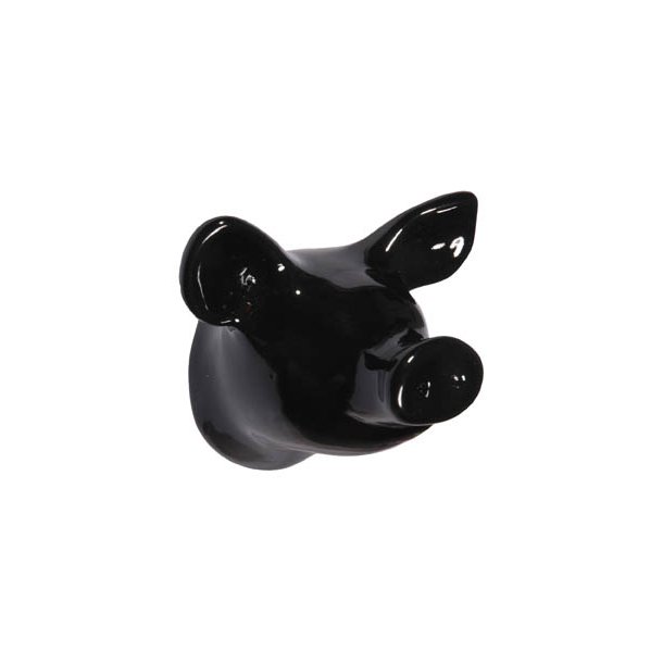 Piggy Wall Hook - black