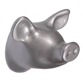 Piggy Wall Hook - silver
