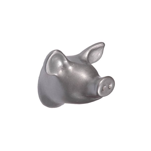 Piggy Wall Hook - silver