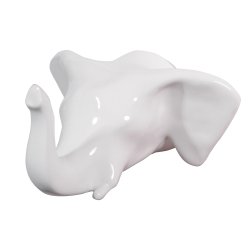 Elephant Wall Hook - white