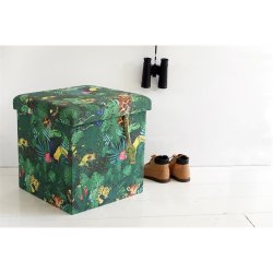 Ottoman Folding Storage - tropical