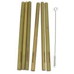 Bamboo Straws set/6 + brush