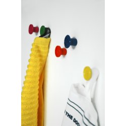 Button Up Wall Hooks set/5 - multi colour