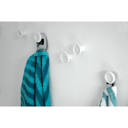 Button Up Wall Hooks set/5 - white