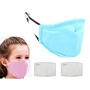 Brne mundbind lysebl / 2 x kulfilter