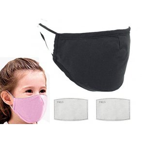 Brne mundbind sort / 2 x kulfilter