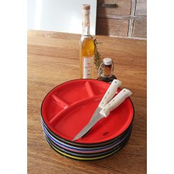 Fondue Plate - red