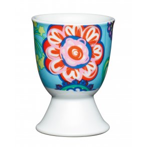 Porcelain Egg Cup - bright flower