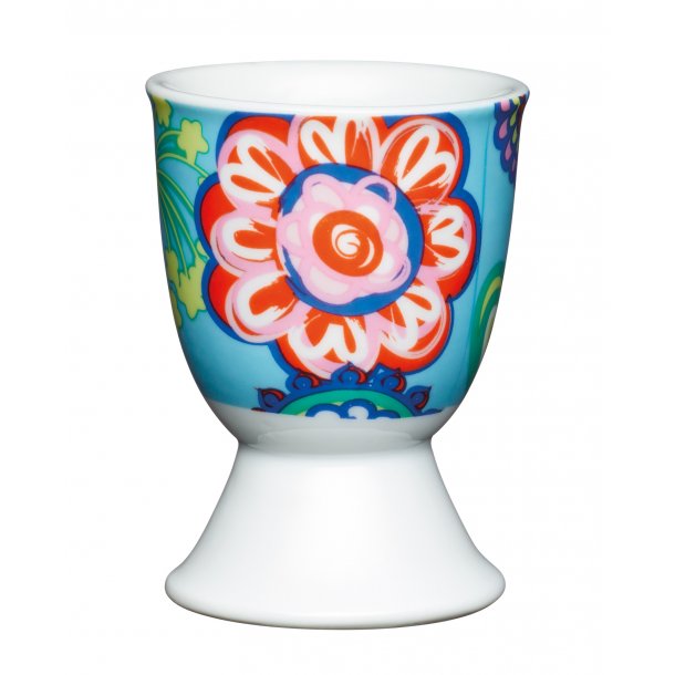 Porcelain Egg Cup - bright flower