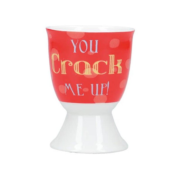 Porcelain Egg Cup - you crack me up