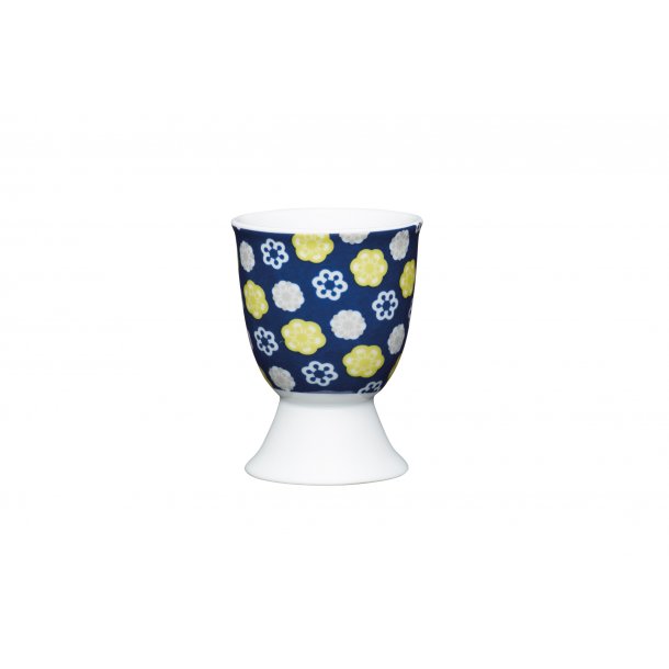 Porcelain Egg Cup - floral blue
