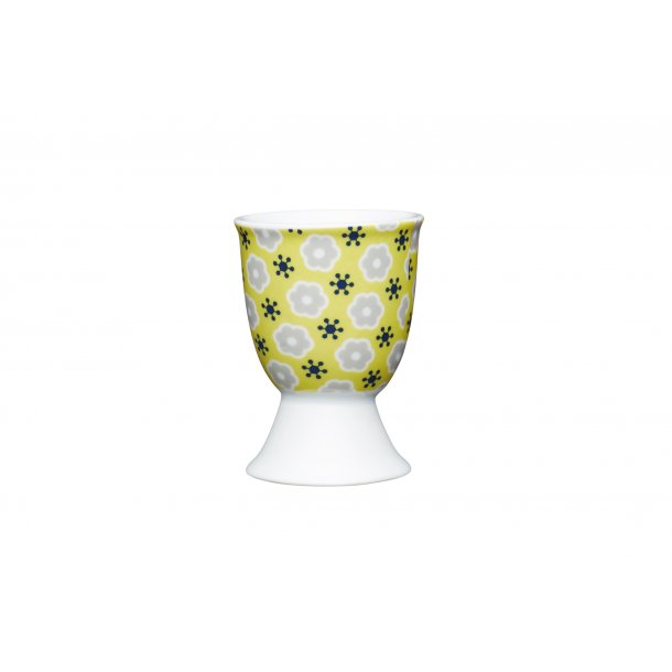 Porcelain Egg Cup - floral yellow