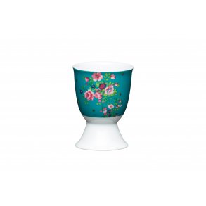 Porcelain Egg Cup - floral rose