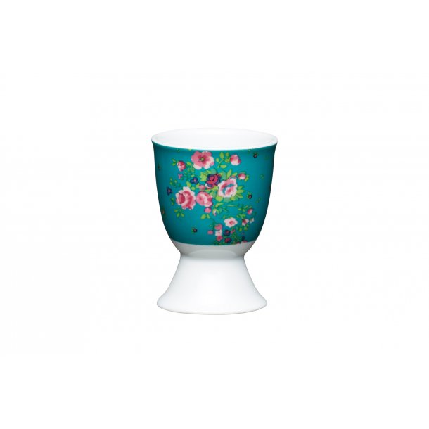 Porcelain Egg Cup - floral rose