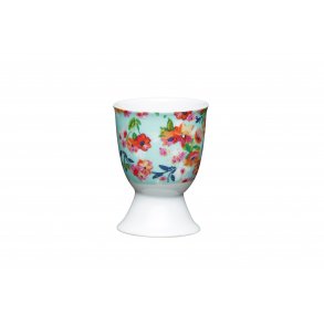 Porcelain Egg Cup - floral tropics