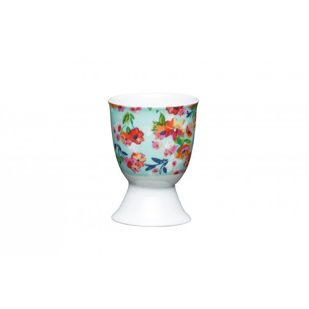 Porcelain Egg Cup - floral tropics