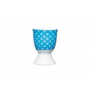 Porcelain Egg Cup - blue polka dot