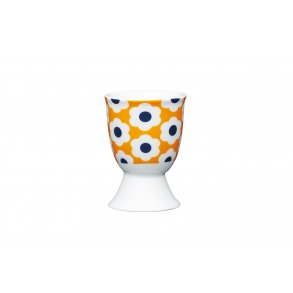 Porcelain Egg Cup - retro flower