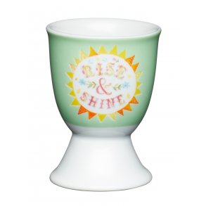 Porcelain Egg Cup - rise and shine