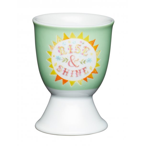 Porcelain Egg Cup - rise and shine