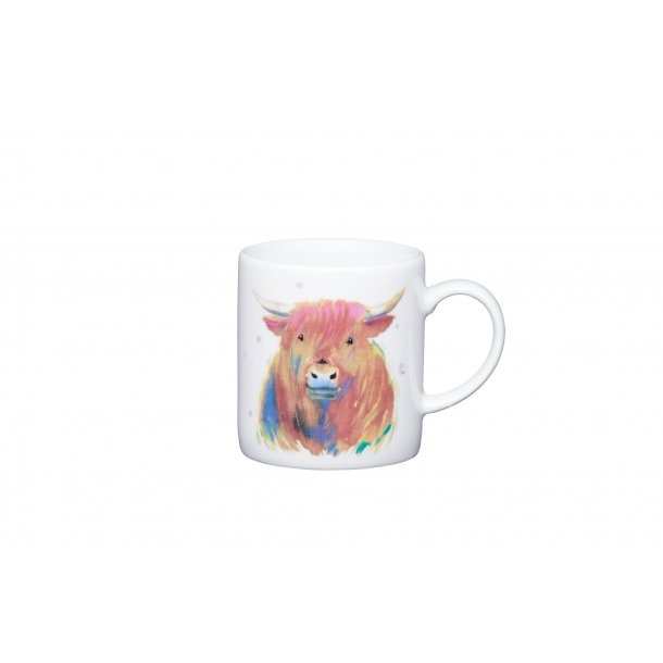 Porcelain Espresso Cup - highland cow