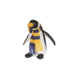 Knitted Scarf blue/yellow - large 44 cm